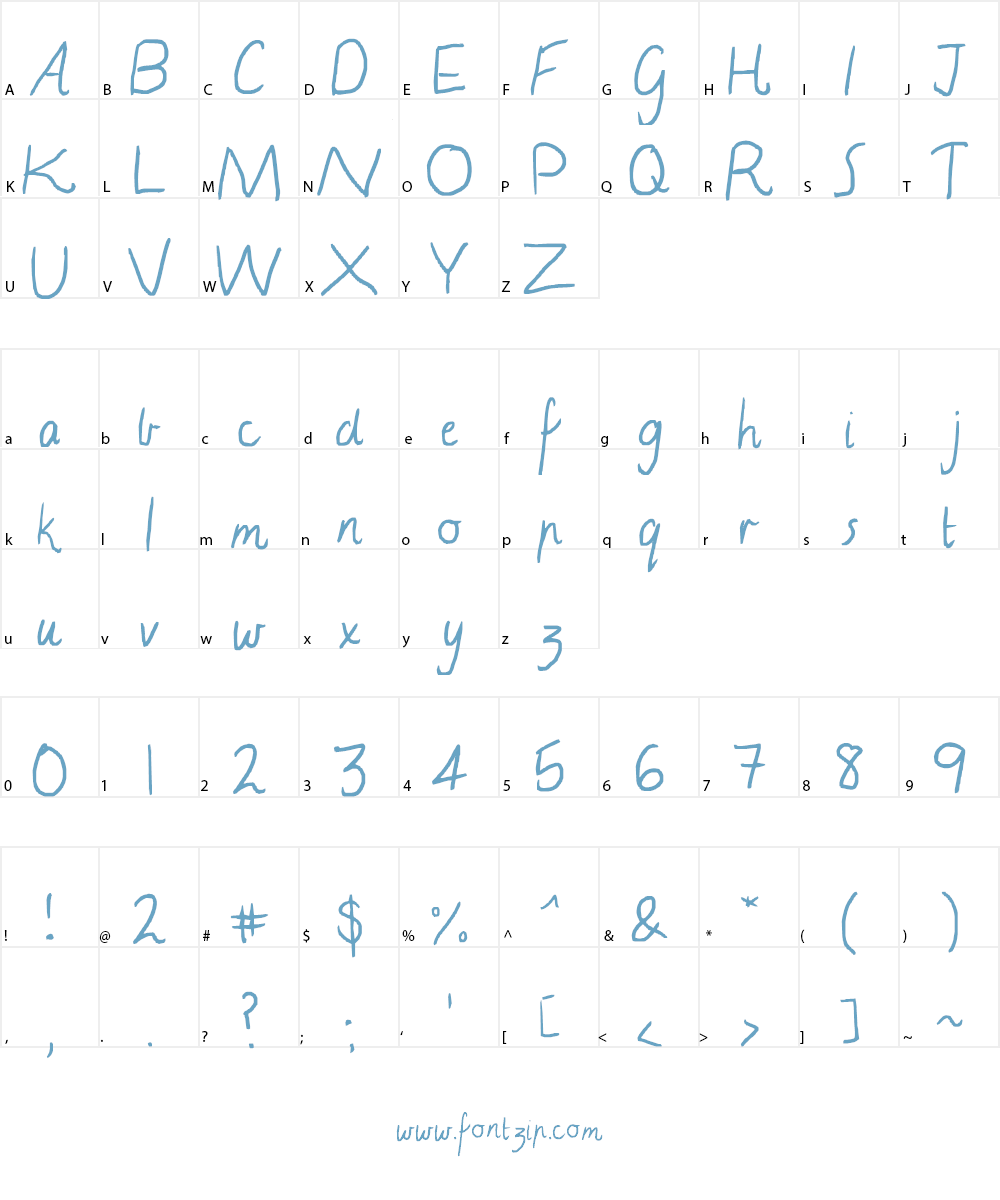 Moll script Font Character